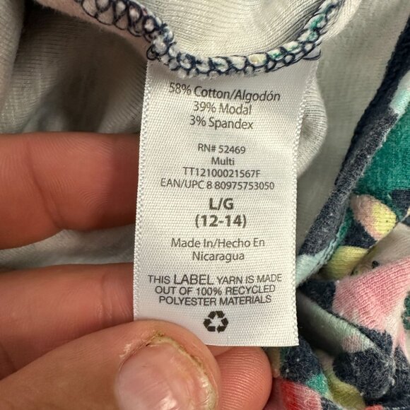 Time And Tru Womens Floral Print Short Sleeve Tee Size L Multicolor Comfortable - Picture 4 of 5